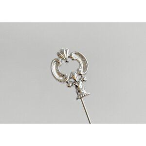 Avon Skeleton Key Silver Toned Classic Vintage Stick Pin | Hat Pin | Lapel Pin
